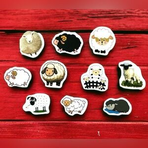40 Small Cartoon Sheep Lamb Stickers!
